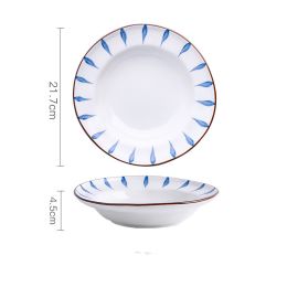 Ceramic Breakfast Plate Round Deep Plate Flat Plate