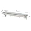 Stainless Steel Heavy Duty Wall Shelf with Pot Rack - 12 inches x 60 inches