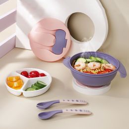 Baby Portable Non-slip Anti-fall Silicone Bowl