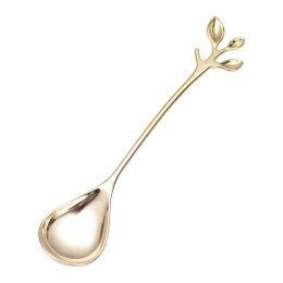 Creative Restaurant Dessert Mixing Spoon Leaf Small Spoon