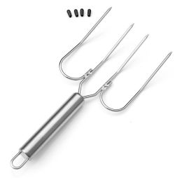 Stainless Steel Multi-Headed Turkey Steak BBQ Fork