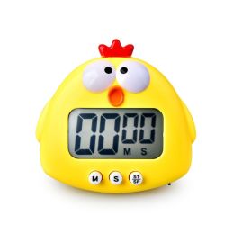 Kitchen Timer; Cute Cartoon Pig Electronic Countdown Timer; LCD Digital Cooking Timer Cooking Baking Assistant Reminder Tool - Yellow