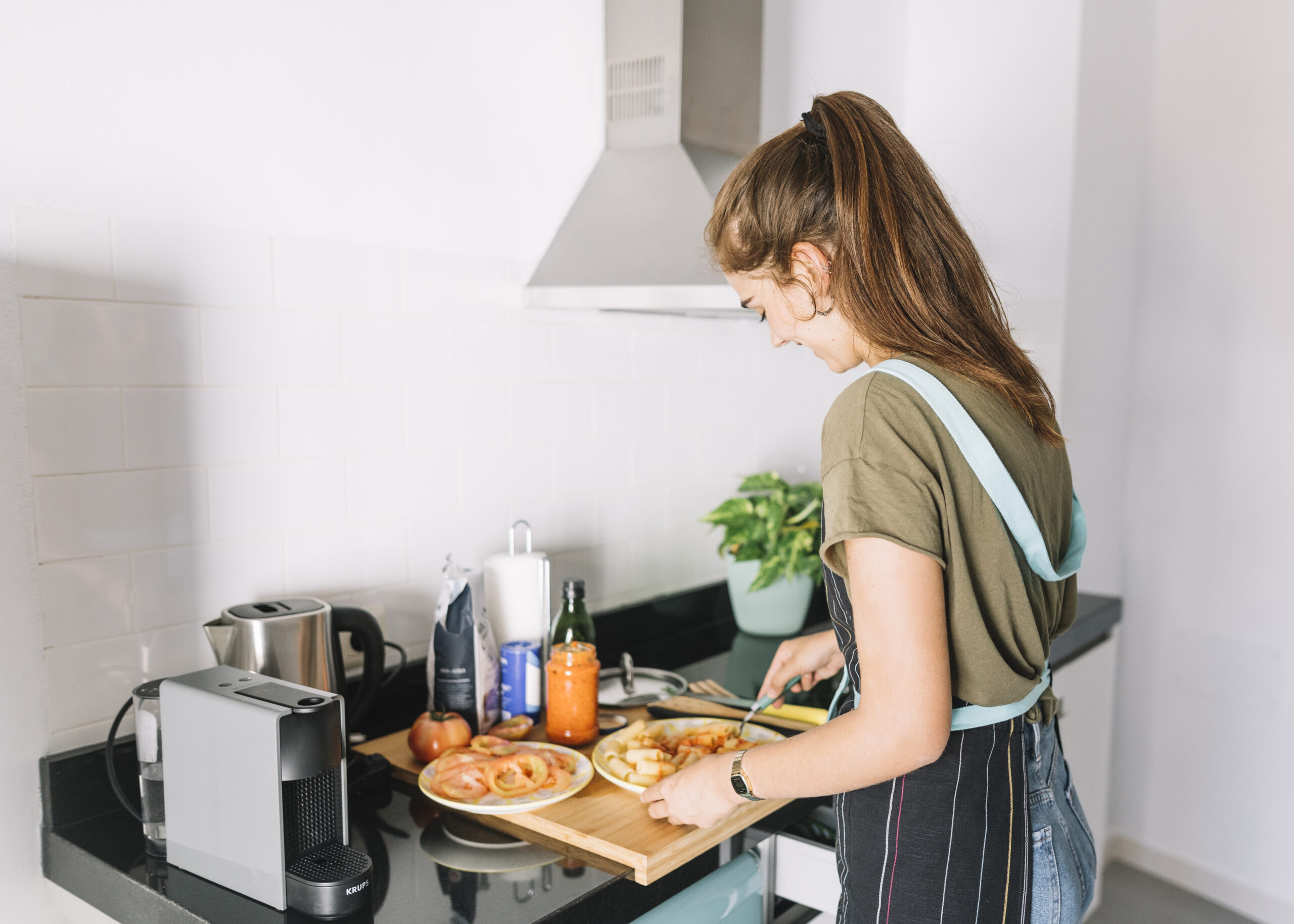 Kitchen Appliance Sliding Tray That Saves Space