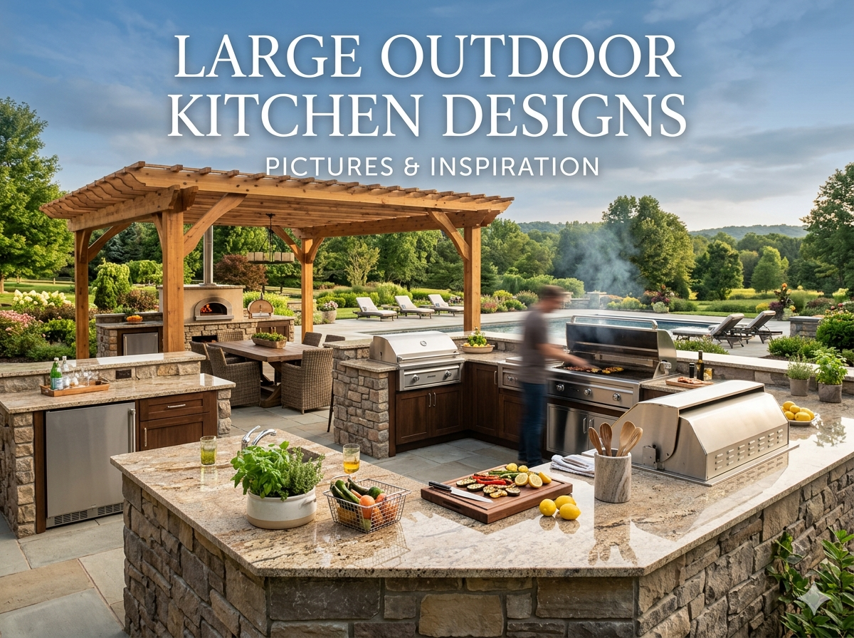 large outdoor kitchen designs pictures