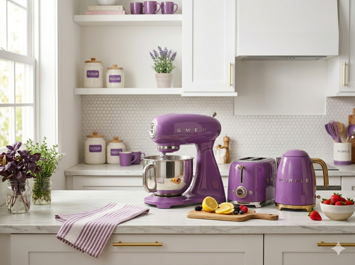 purple kitchen appliances