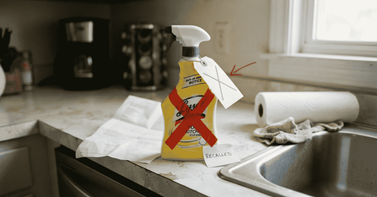 Lysol pro kitchen spray cleaner recall alert bliss