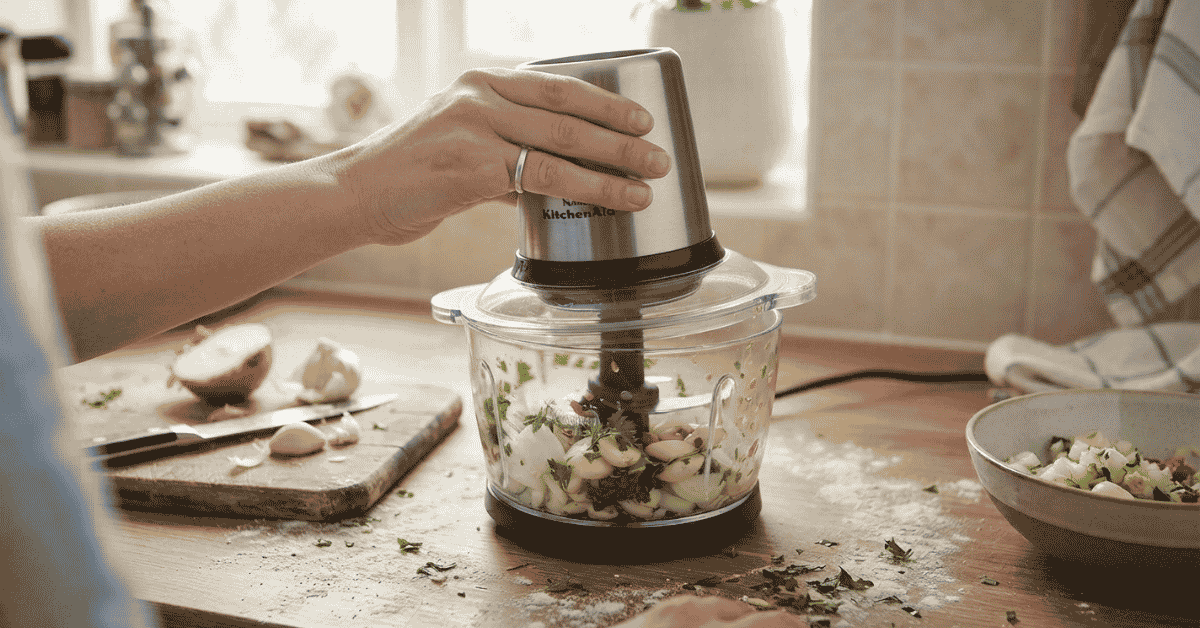 Joy! how do you open the kitchenaid food chopper