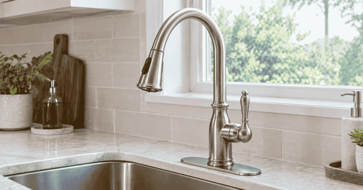 Moen Chateau Kitchen Faucet: Cozy Classic