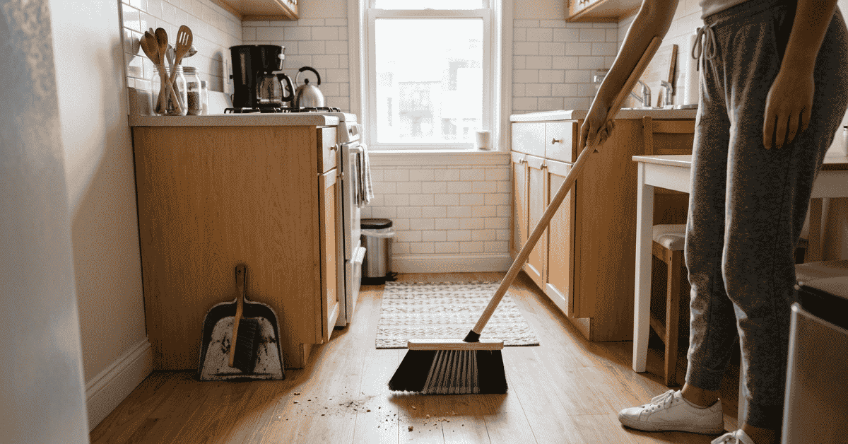 the kitchenette broom